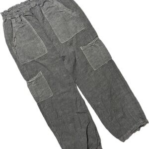NSF Cargo Linen Blend Pants with Elastic Waist size M